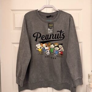 Peanuts Charcoal Crewneck Men's Sweater